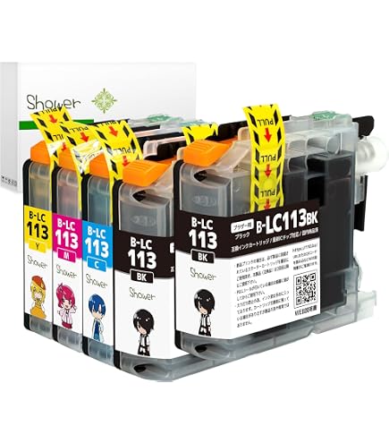 Amazon.co.jp: brother（ブラザー用）LC113(PGBK×2/C/M/Y) 顔料タイプ